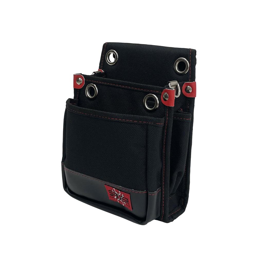 SK11 SPIDER Tobi Waist Pouch, Small, Thin, with Stretch Interior Pocket, 180mm W X 230mm H X 80mm D (SPD-JY02-B)