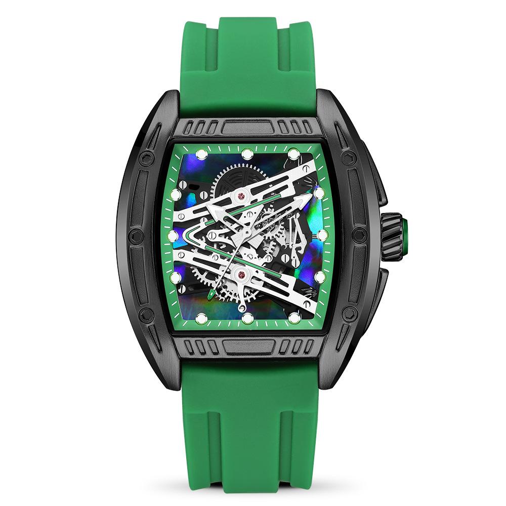 

UTHAI BK136 Модные мужские часы с креативным дизайном с полым циферблатом, водонепроницаемые люминесцентные кварцевые часы, спортивные часы, часы в подарок для мужчины