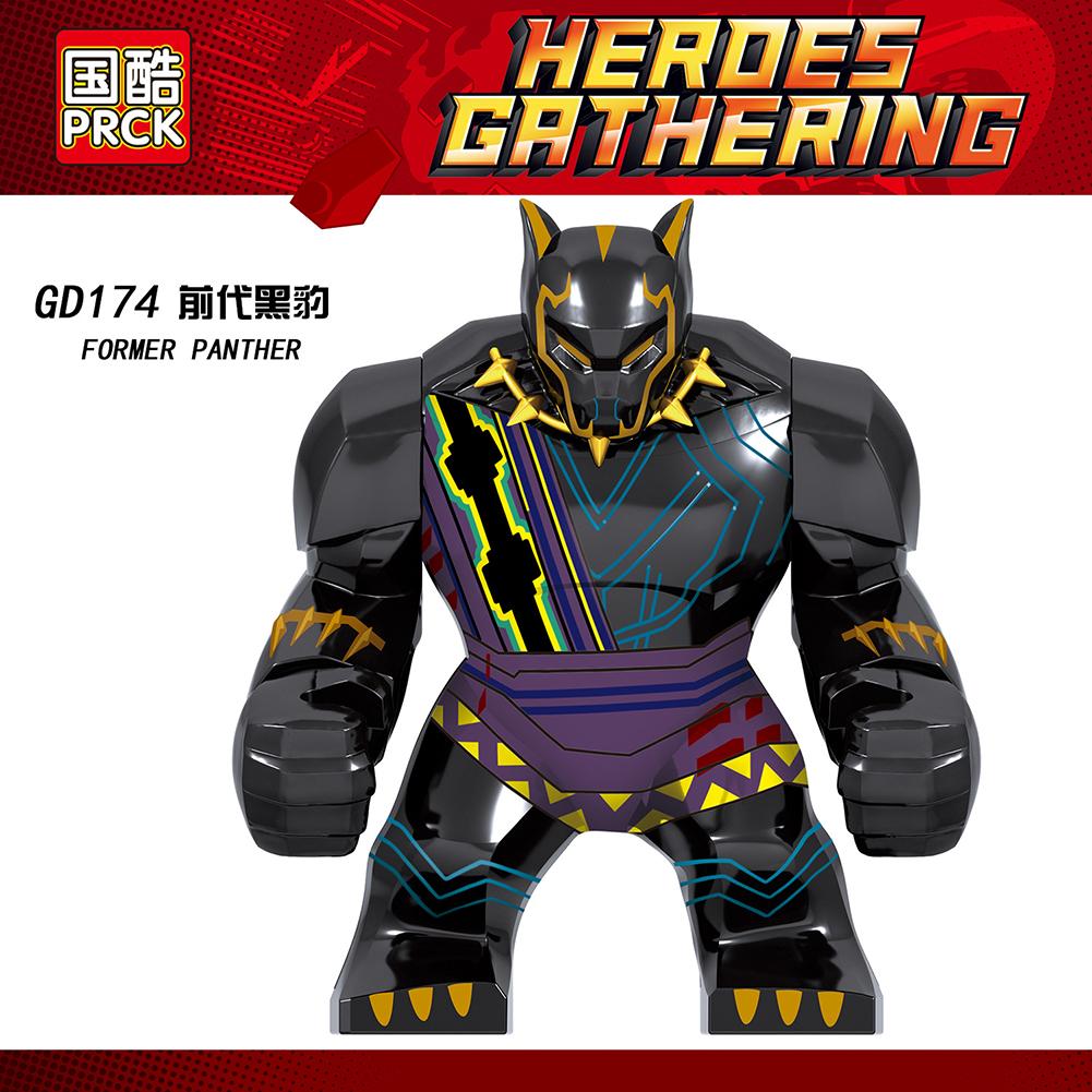 Baustein Spielzeug Marvel Heroes Black Panther Einzelne große Puppe Kunststoff Baustein Puppe