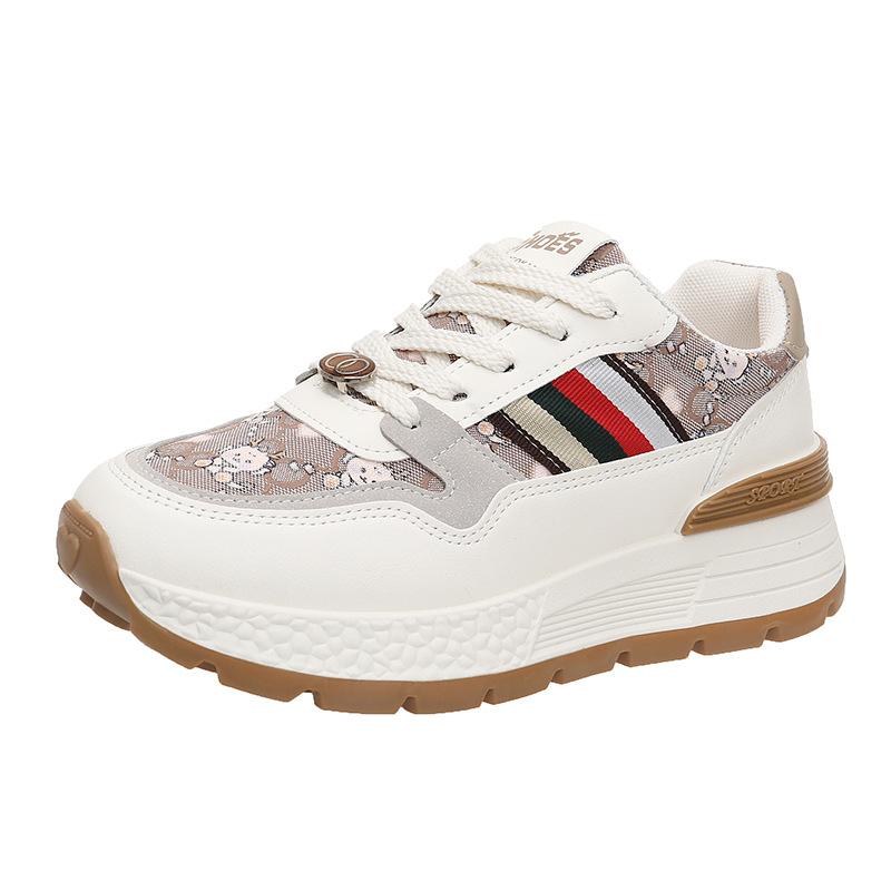 Platform Dad Shoes Women's 2025 New Spring and Autumn Small Inner Height Increase Casual Sports Shoes Lightweight and Versatile Forrest Gump Shoes