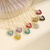 Nidin Sacred Heart Evil Eye Necklace Women Colorful Beaded Pendant Chain Choker Boho Style Lucky Protection Jewelry Wholesale