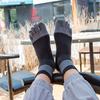 Sport Breathable Cotton Simple Casual Socks With Toes Five Finger Socks Stripe Hosiery Man Socks