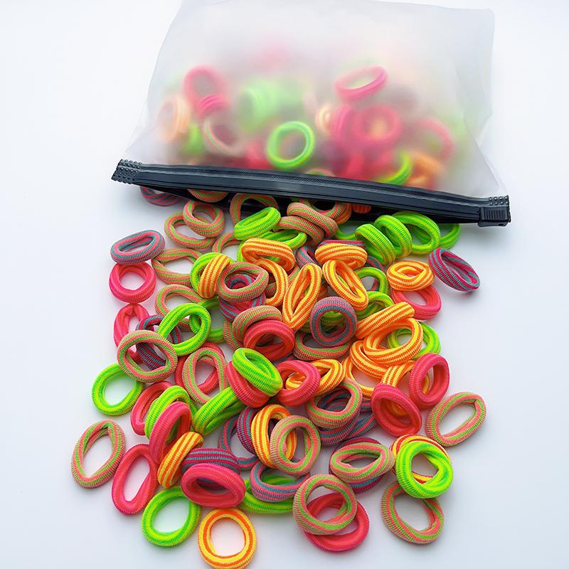 100 Stück elastische Haargummis für Kinder, Haarspangen, Haarbänder, Haaraccessoires für Mädchen, Haargummis, Haarspangen, Stirnbänder, Baby-Haaraccessoires