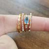 Four Piece Set Of Diamond Inlaid Zircon Flower Rings