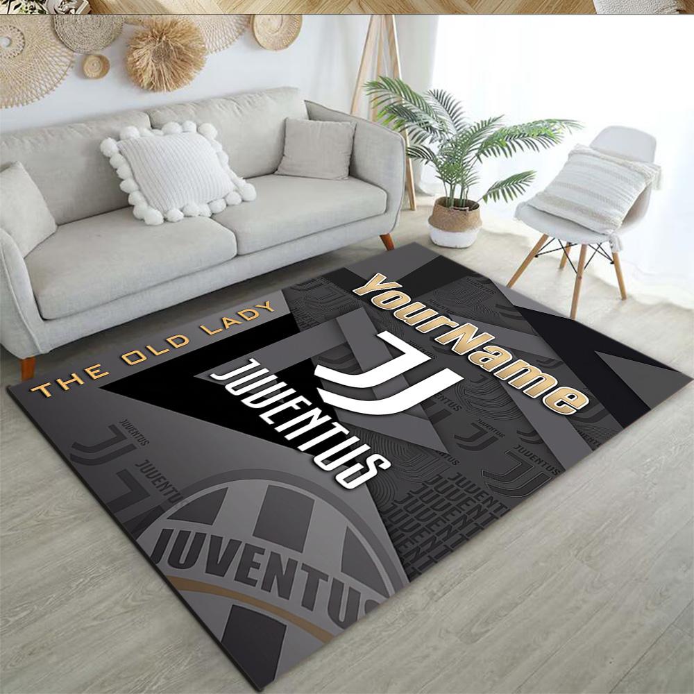 Juventus Personalized Name Area Rug Suitable for Entryway Playrooms Living Rooms Bedrooms Antislip Carpet Anime Office Decor Best for Christmas