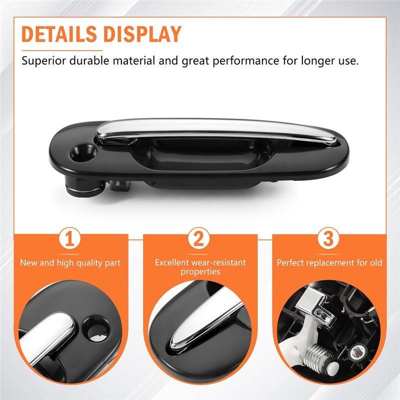 ABIF-Car Side Door Handle Set For Honda CRV 1997-2001 Exterior Handles Part Numbers 72180ST0J02 72140ST0J02 72680ST0J02 72640ST0