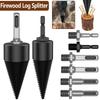 Firewood Log Splitter Round Hex Square Shank Woodworking Tools High-Carbon Steel Wood Splitting Screw Cone for Electric Drill
