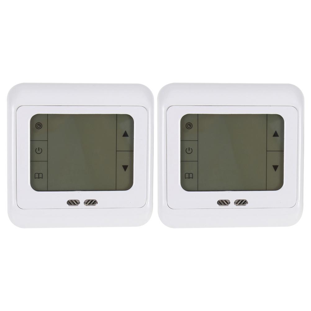 2Pcs Pc Temperature Controller Digital Heating Thermostat Touch Screen Programmable Warm Floor System Reliable Power Failure