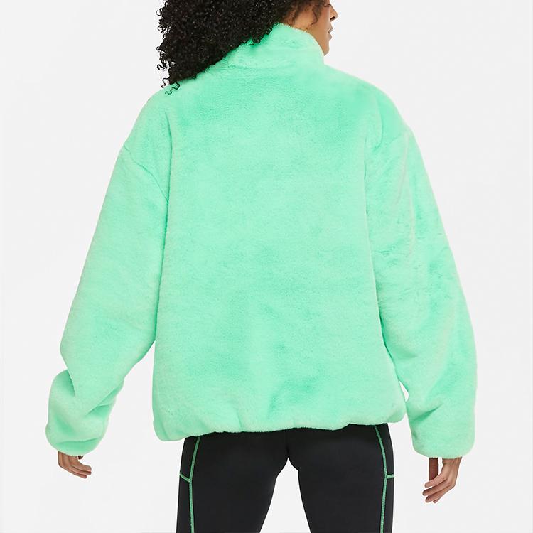 Nike Sportswear Big Swoosh Warm Stand-Collar Long-Sleeve Jacket Women Outerwear Khaki-Green CU6559-328