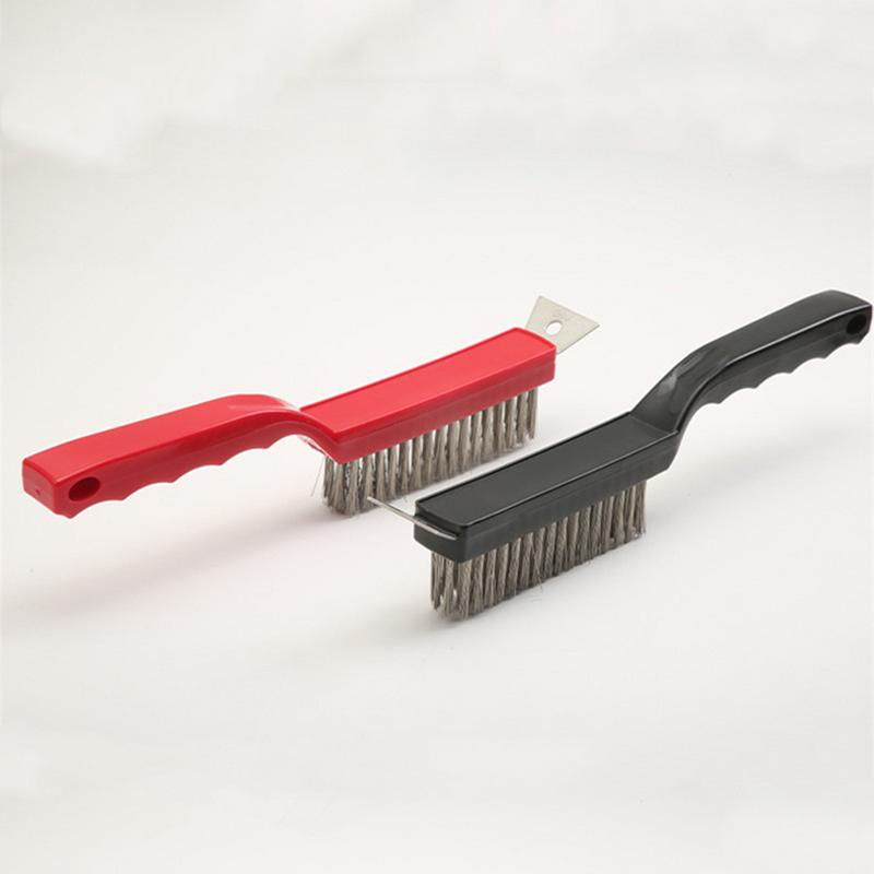 Portable Grill Cleaner Brush Multifunctional BBQ Grill Steel Wire Brush Cleaning Tools Grills Picnics Barbecue Cleaning Tool