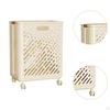 Dirty Clothes Basket Bathroom Laundry Rolling Wheeled Storage Organization Rack for