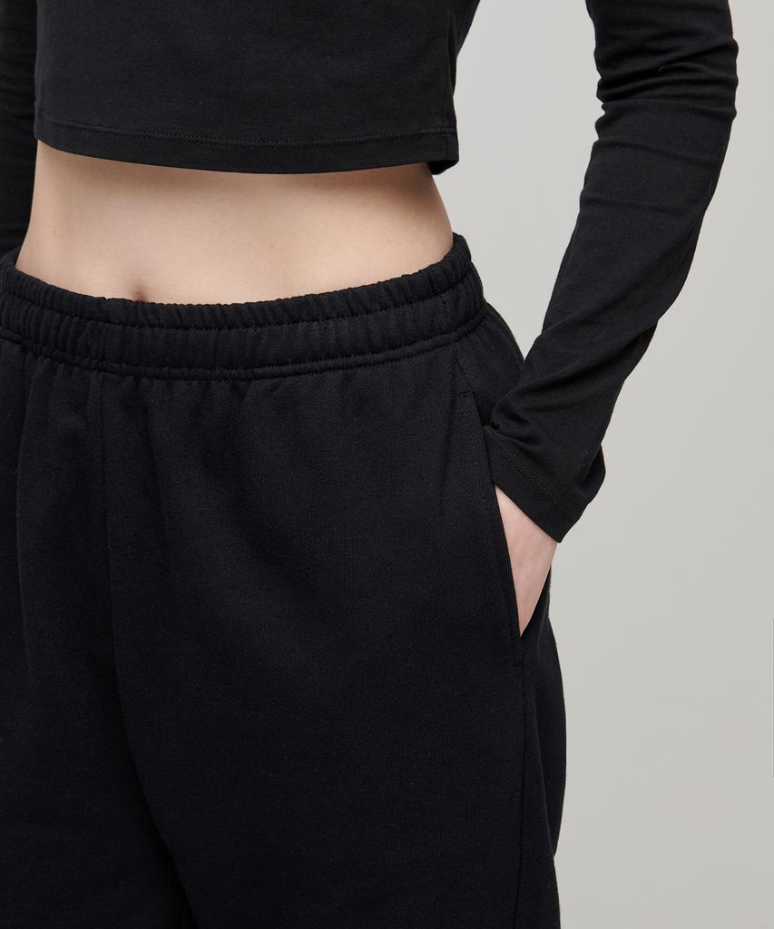 MUSINSA STANDARD WOMAN Women'S Crop Sweatpants [Black]