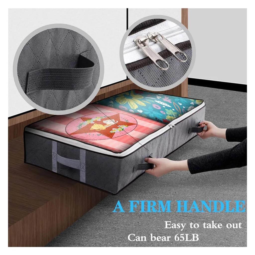 Vliesstoff Unterbett Steppdecke Aufbewahrungstasche Organizer Kleiderschrank Kleidung Staubdicht Feuchtigkeitsabweisend Abschlusstasche Faltbare Aufbewahrungsbox