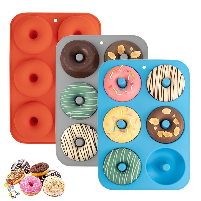 

Силиконовая форма для пончиков 6 пончиков пищевая антипригарная силиконовая форма для выпечки можно мыть в посудомоечной машине термостойкая и безопасная для микроволновой печи форма Round