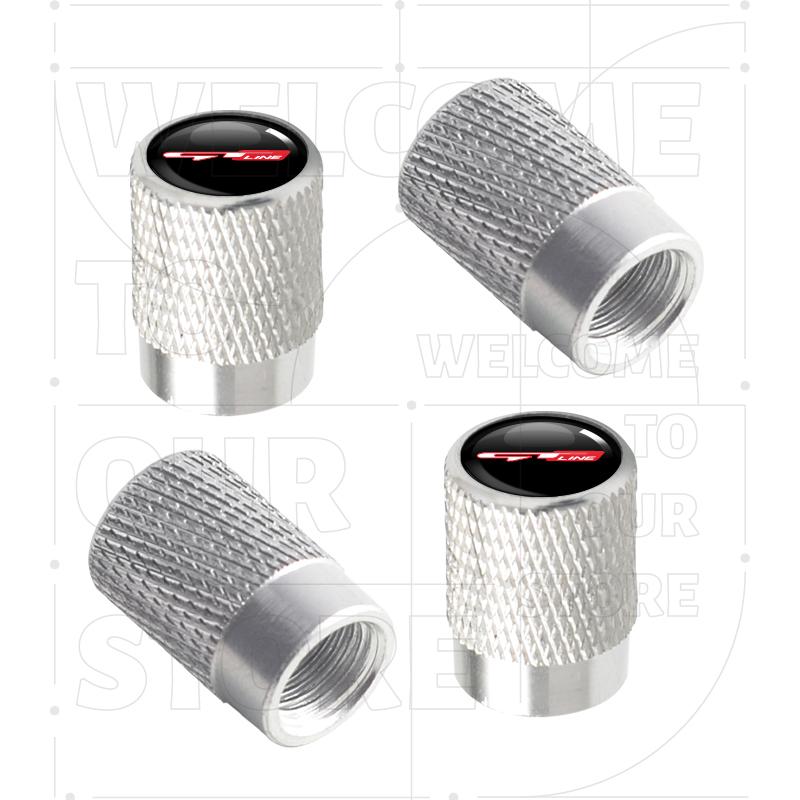 For Kia GT Line K5 K9 Stonic Sportage Stinger LOGO 4pcs Car Wheel Tire Valve Aluminum Caps Tyre Stem Covers Airdust Waterproof BV3