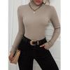 Fashion Women Long Sleeve Ribbed Turtleneck Sweater Slim Casual Pullover Top Autumn Winter Knitted Jumpers