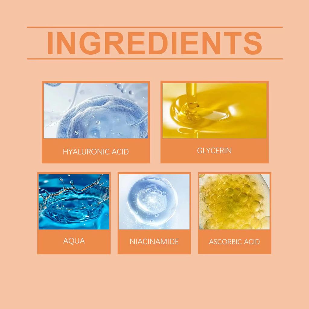 Yüz için C Vitamini Aydınlatıcı Tonik Niasinamid ile Nemlendirici Yüz Toniği Kuru Hassas Cilt Pürüzsüz Işıltılı Cilt 100ml