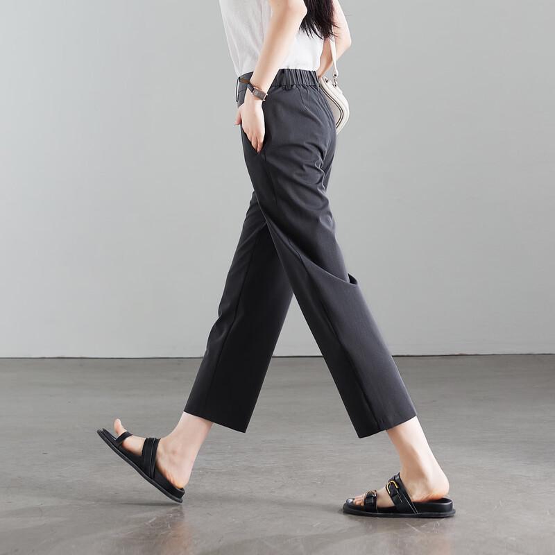 SOFSIL Women's Cropped Straight-Leg Suit Pants