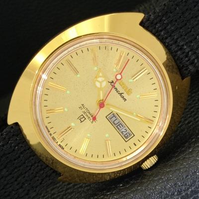 RELOJ VINTAGE HMT KANCHAN 6501 AUTOMÁTICO INDIO PARA HOMBRE CON ESFERA DE COLOR DORADO a441038-4
