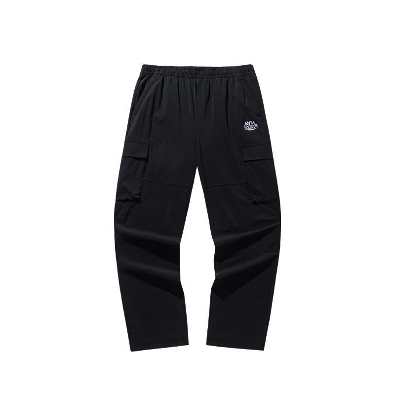 

Anta Comfortable Casual Simple Solid Color Loose Versatile Work Pants Men Bottoms Basic-Black 152528519-2 XL