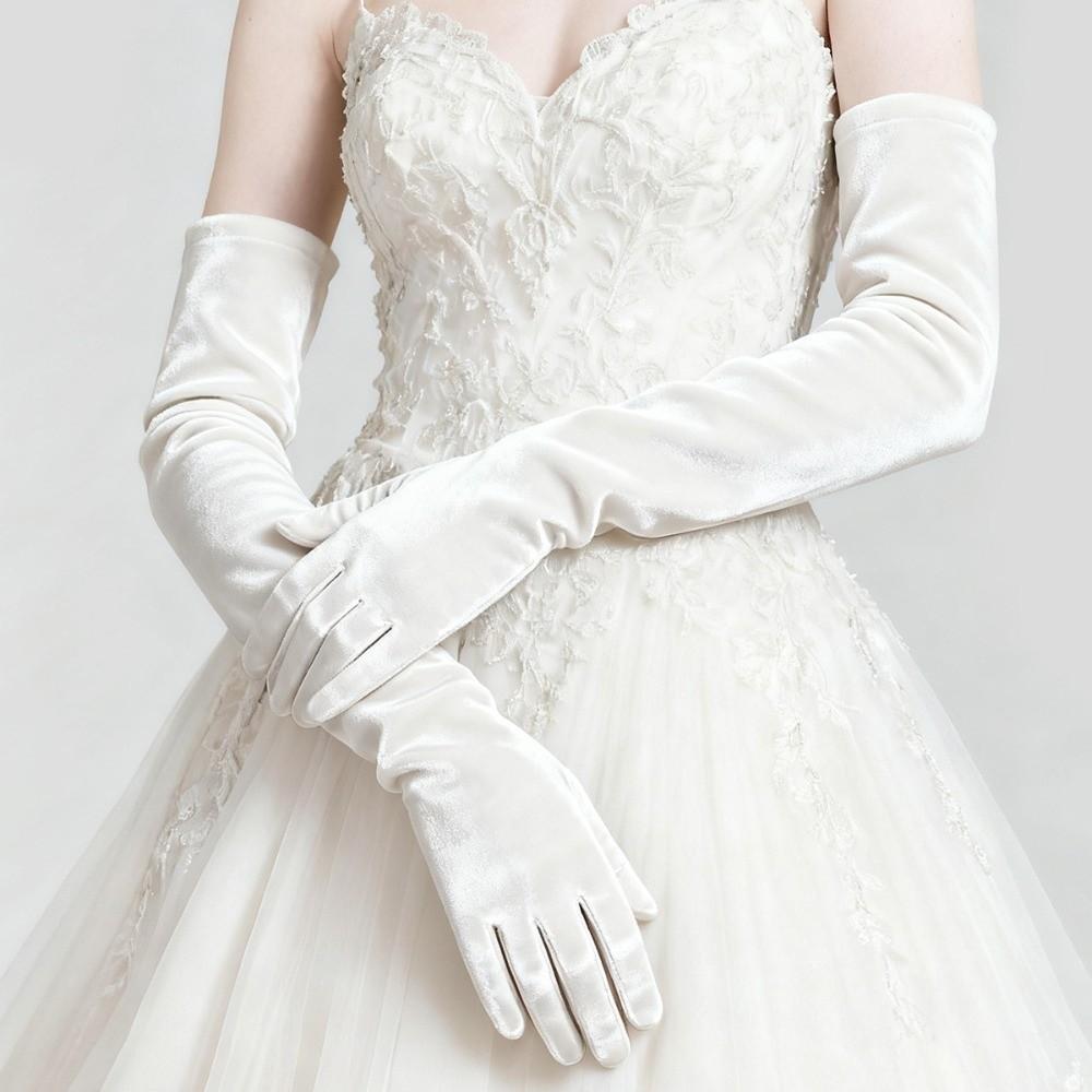 Full Finger Velvet Long Gloves 53cm Party Mittens Party Supplies Women's Fluffy Gloves Party