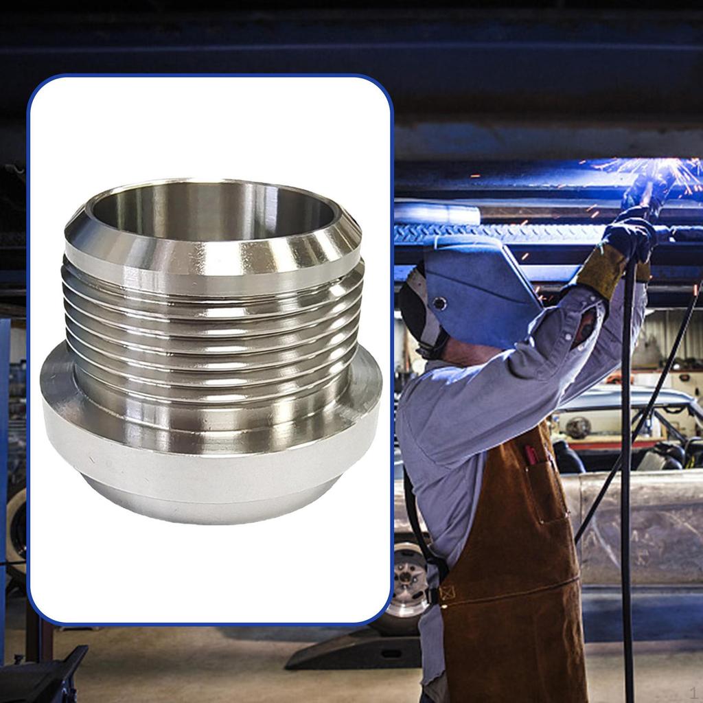 Male Billet Stainless Steel Weld on Fitting Mounting Hardware Replaces Professional Assembly