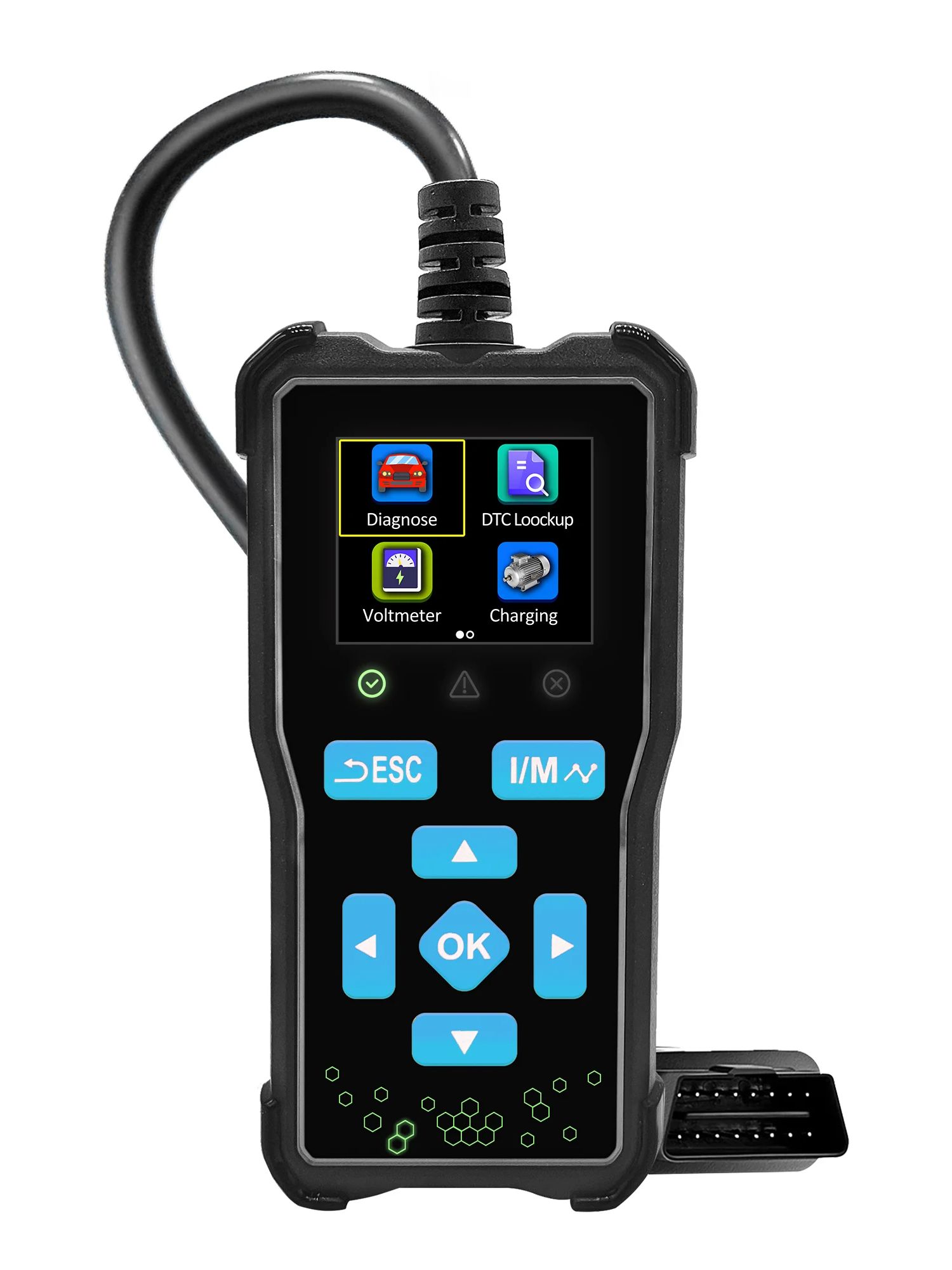 AT100 Car Fault Diagnosis Instrument OBD2/EOBD Clear Fault Codes Diagnostic Scanning Tools Multiple Languages Available чёрный