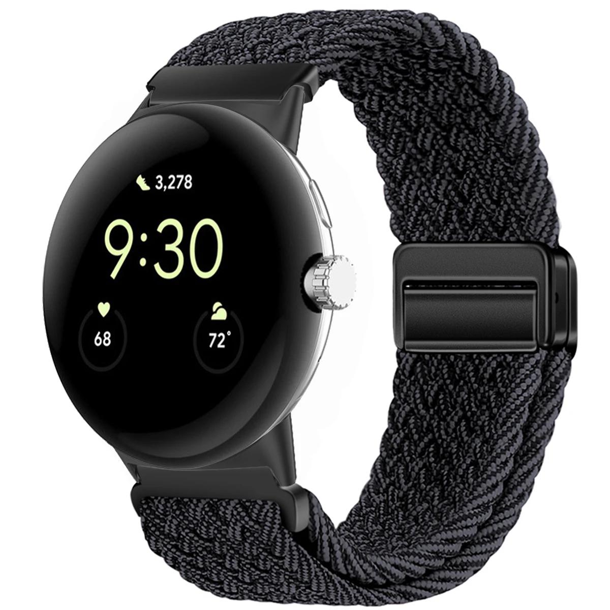 

20-мм нейлоновый плетеный ремешок для Google Pixel Watch 3 45 мм Ремешок для Google Pixel Watch1/2/3 41 мм Магнитный браслет на запястье часы Браслет Pixel Watch 1 41mm