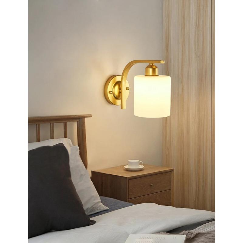 Decorative Led Wall Lamp Iron Night Reading Beside Lamp Home Stairs Vintage Loft Sconce Wall Lights Glass Ball Gold Black E27
