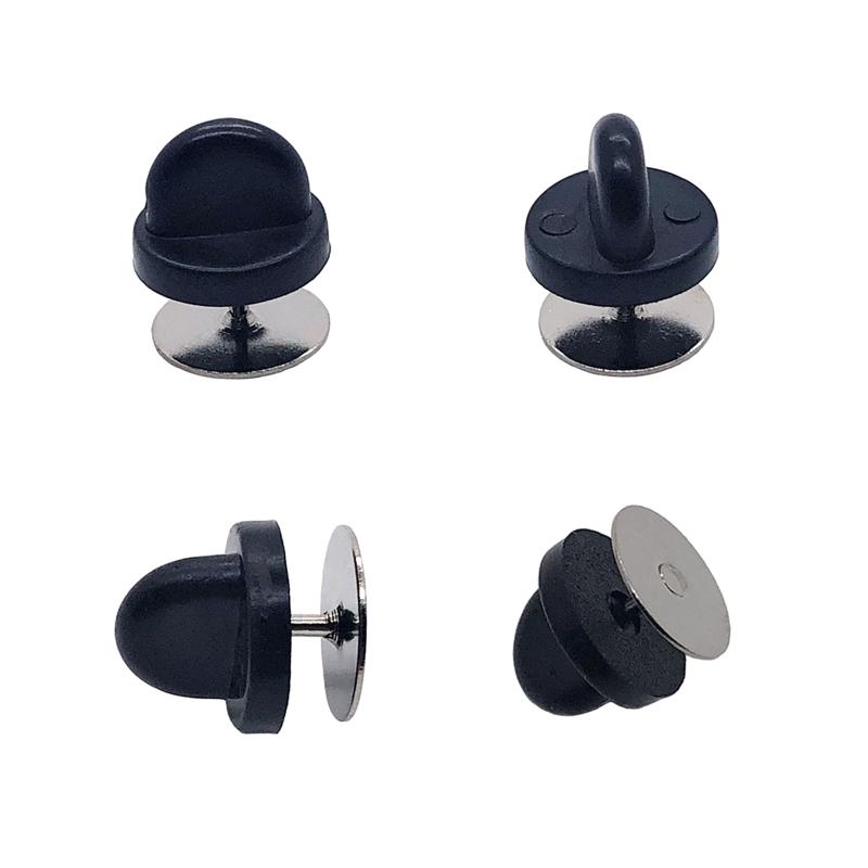 Set of 50 PVC Rubber Pin Backs Pin Backings Tie Tacks Blank Pins with Rubber Pin Backings Pin Backs for Women Girl Teen