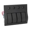 Rocker Switch Panel 12V 24V 4 Gang LED Plastic IP68 Waterproof Overload Protector 2x10A 2x15A for