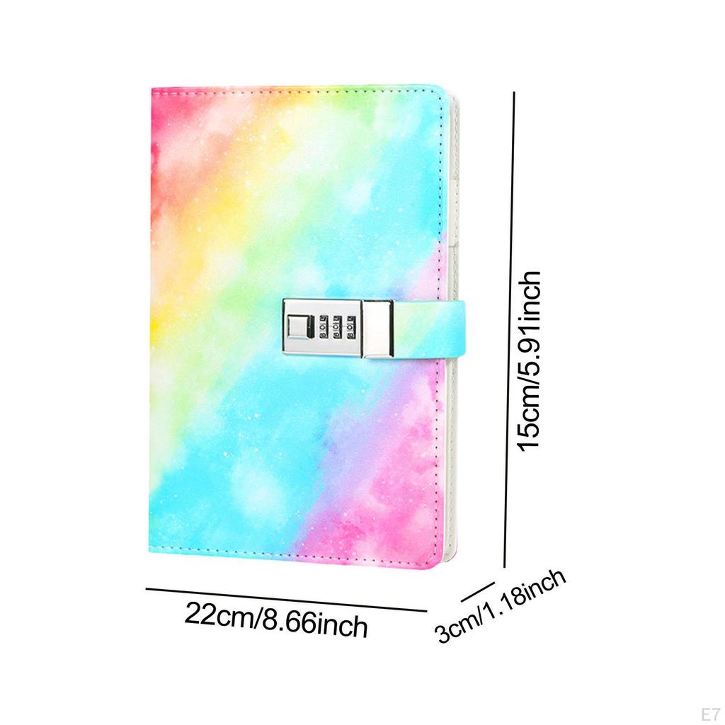 Diary with Lock Combination Journal Organizer ,Thick Travel Locked Locking