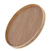 Round Shape Solid Wood Tea Coffee Snack Food Meals Serving Tray Plate Restaurant Trays Wooden