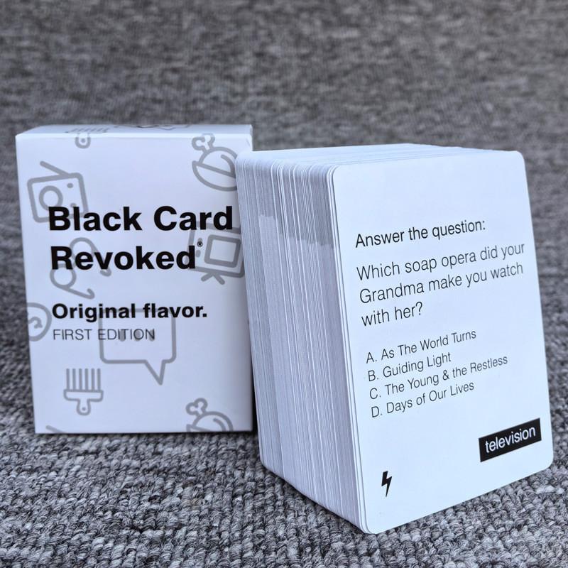 Juego de Mesa Fiesta Tarjeta Negra Revocada Con Tarjetas de Papel de Colores Para Entretenimiento Familiar y Juego Interactivo
