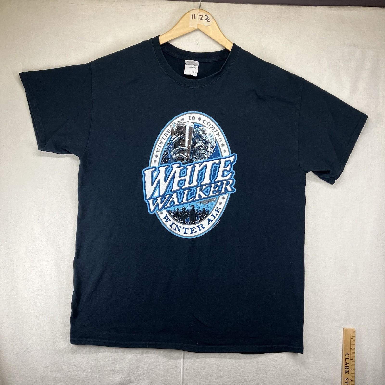 Game of Thrones White Walker Winter Ale Beer T Shirt Mens Large All Cotton S