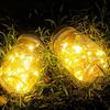 Rainproof Solar Mason Jar Wish Light for Garden, Balcony, and Villa Decor.