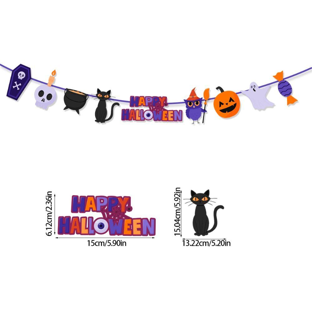 Pumpkin Halloween Birthday Flags Bat Ghost Decor Flag Funny Witch Pumpkin Pull Flags Halloween