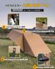 GOGlamping Square Tarp TC Square Tarp Polycotton Bonfire Bezpečné smyčky a speciální vodotěsná páska 500 mm Voděodolná voděodolná světlo