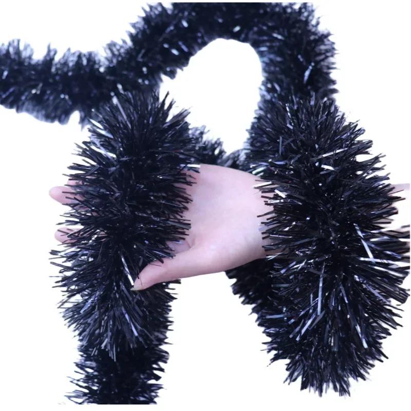2m Christmas Tinsel Garland Shiny Hanging Garland Ornaments for Christmas Tree Party Supplies Indoor and Outdoor Decoration