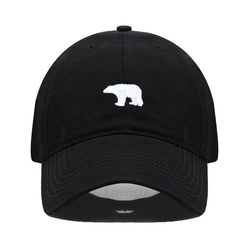Little Bear Embroidery Baseball Cap For Women Men Fashion Adjustable Soft Washed Cotton Dad Hat Unisex Classic Golf Caps