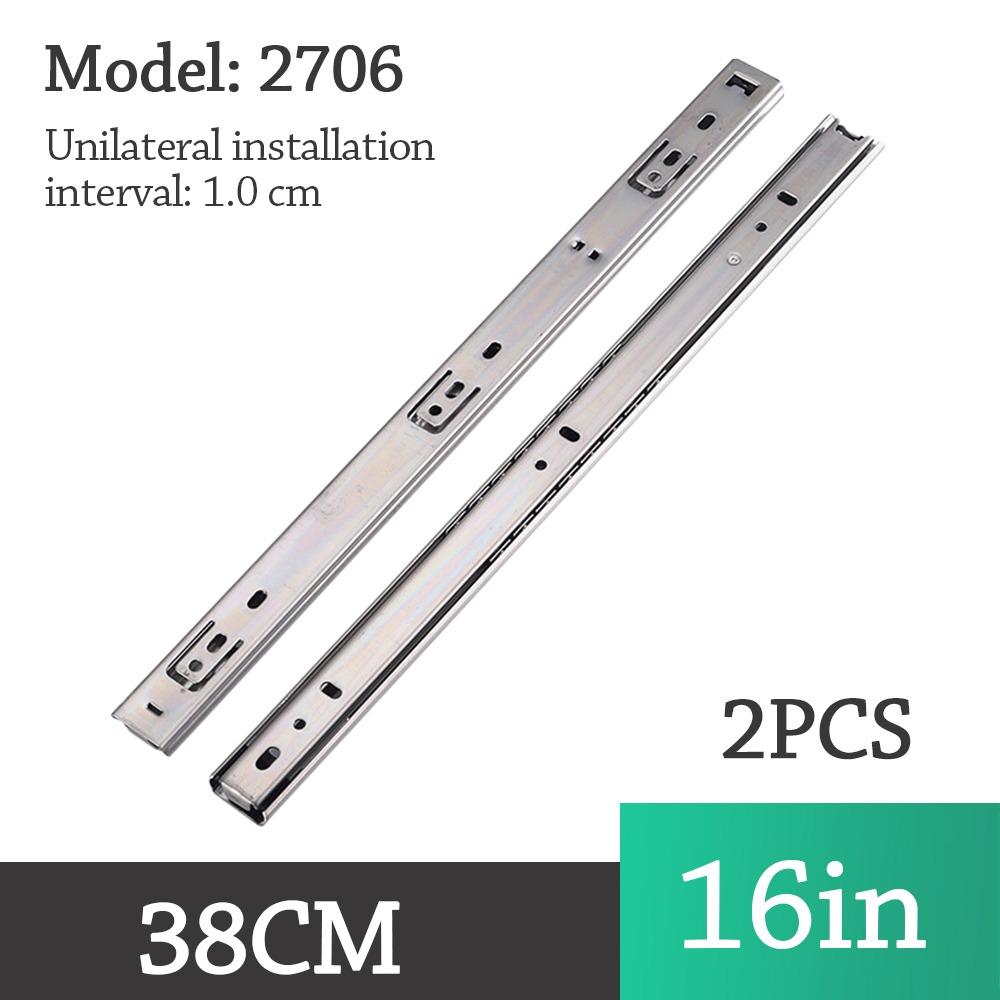 2PCS Smooth Glide Bearing Drawer Slides Two Way Slide 10mm Wide Drawer Glides Full Extension Hardware Accessories