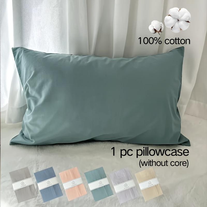 1 ST 200T Katoen Percale Kussensloop 60 x 80cm, Sierkussenhoes, Zacht & Comfortabel, Ademende Kussensloop Voor Huisdecoratie 51x91cm