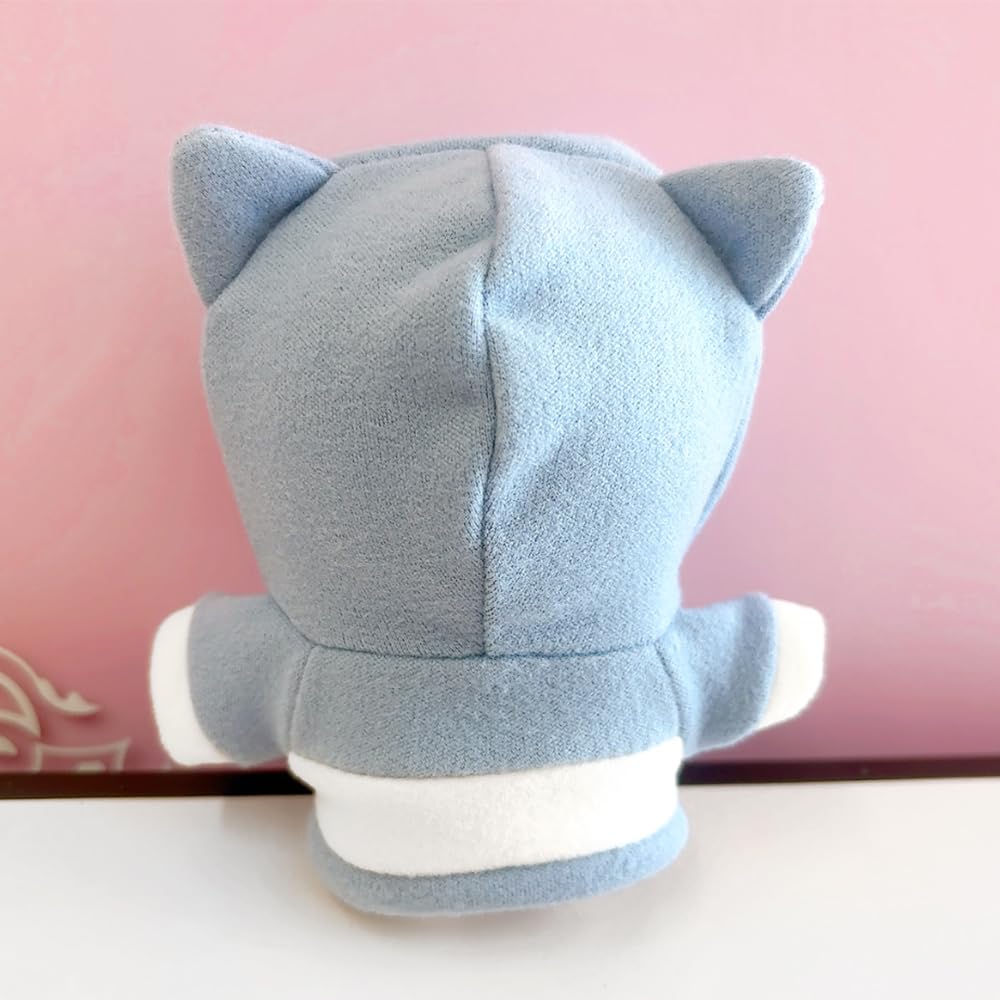 Animal Hoodie for 10cm Cat, Blue, Plush Clothes, Kigurumi, Accessories, Otaku Activities, Doll, Mascot, K-Pop Doll, Costume [Used]