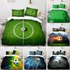 Teen Room Duvet Cover Set, Soccer Sports Game 3 Piece Bedding Set with 2 Pillow Shams, QueenKingFullTwin Size Comforter Cover