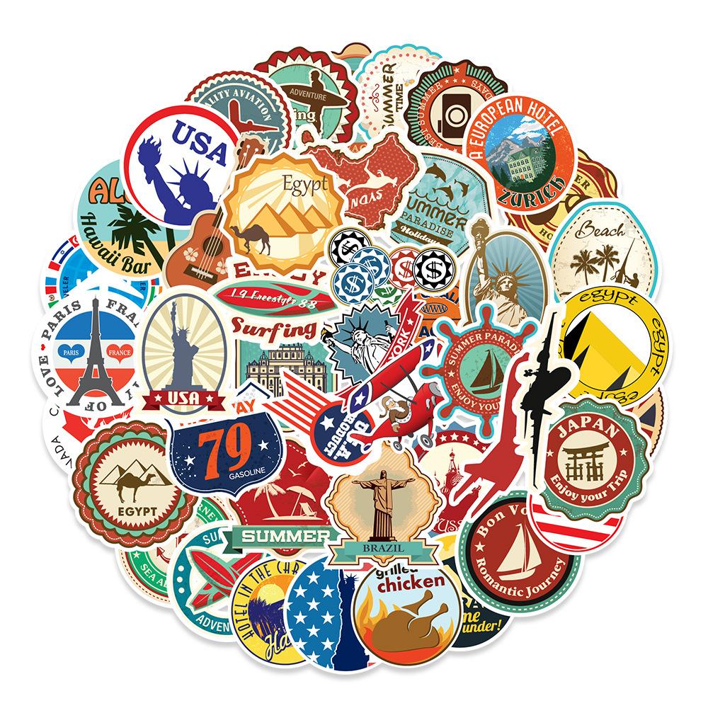 100 Pieces of Non-repeat Decorative Graffiti Stickers for Computer Car Motorcycle Skateboard Stickers