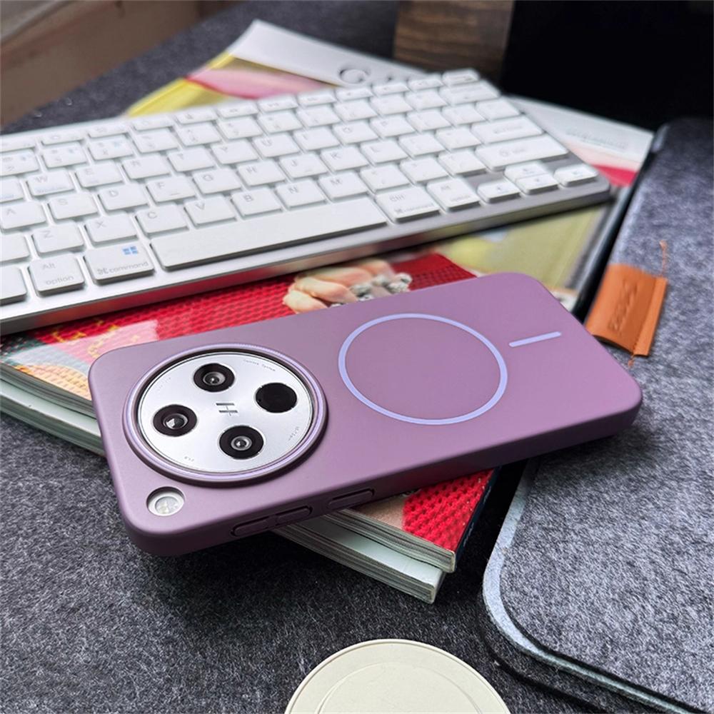 Slim Magnetic Wireless Charge Solid Color Cover For OPPO Find X7 Ultra X8 X8S Plus Case For OPPO Find X8Pro Hard PC Phone Case