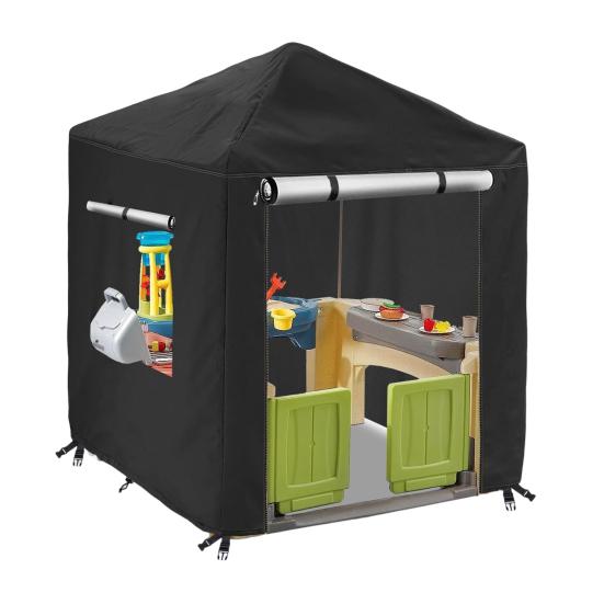 Kids Playhouse Cover with Zippers Waterproof UV Resistant Sun Protection Outdoor Playhouse Cover Protector