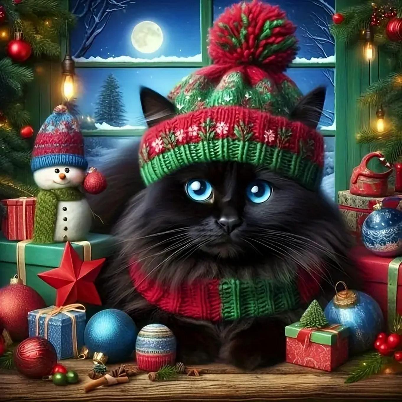 

DIY Повний круглий алмазний живопис Вишивка хрестиком Веселого Різдва Санта-Клауса Сніговик Домашнє декорування Мистецтво Алмазний живопис 5d алмазний живопис Full Round 40X42.5CM