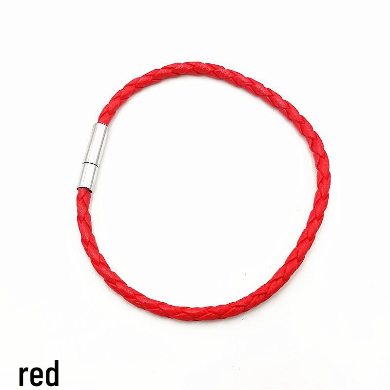 3MM Single Layer Braided Leather Couple Bracelet Gift