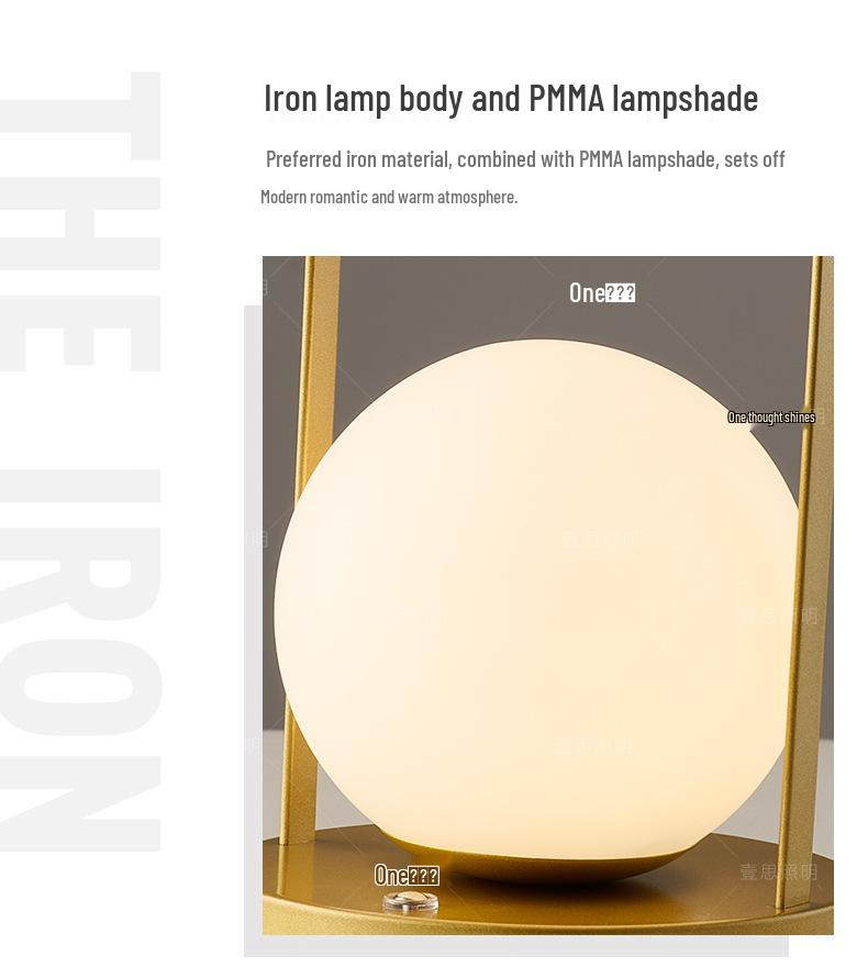 Red Long-Burning LED Lantern - USB Rechargeable Night Light for Wedding, Christmas, or Gift